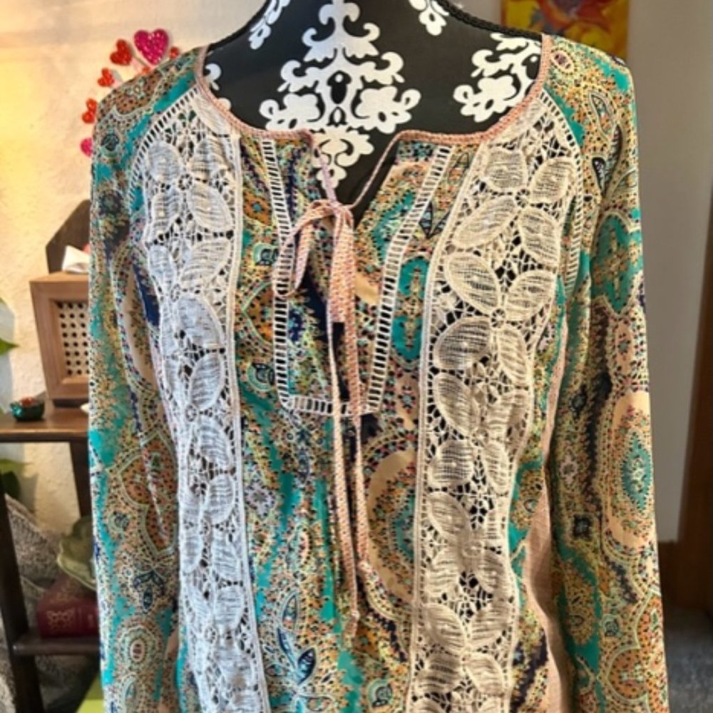 Anthropologie Meadow Rue Boho Top